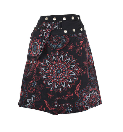 Printed Cotton Popper Skirt