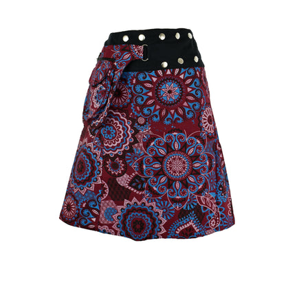 Printed Cotton Popper Skirt