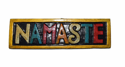 Large Wooden Namaste Wall Sign