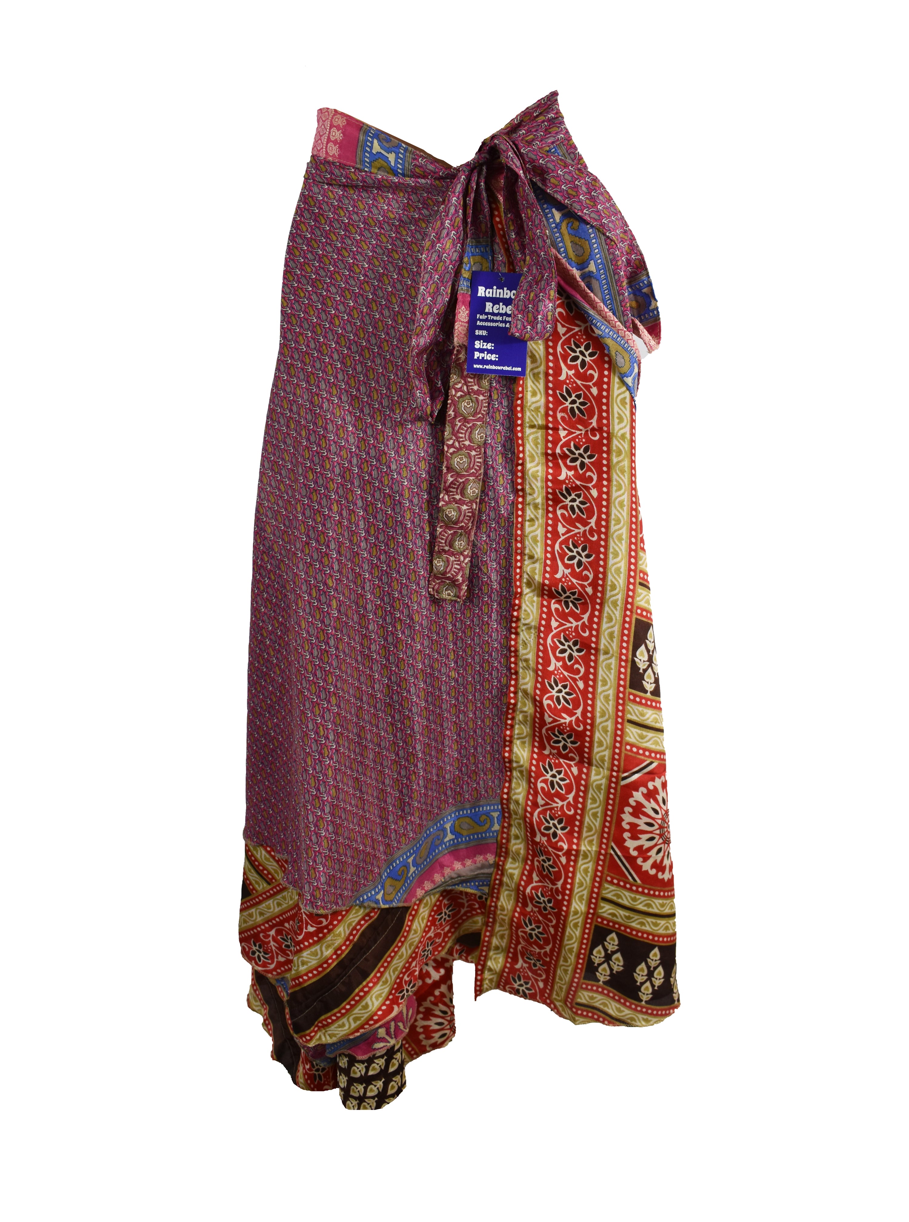 Sari Silk Wrap Skirt 2XL 70