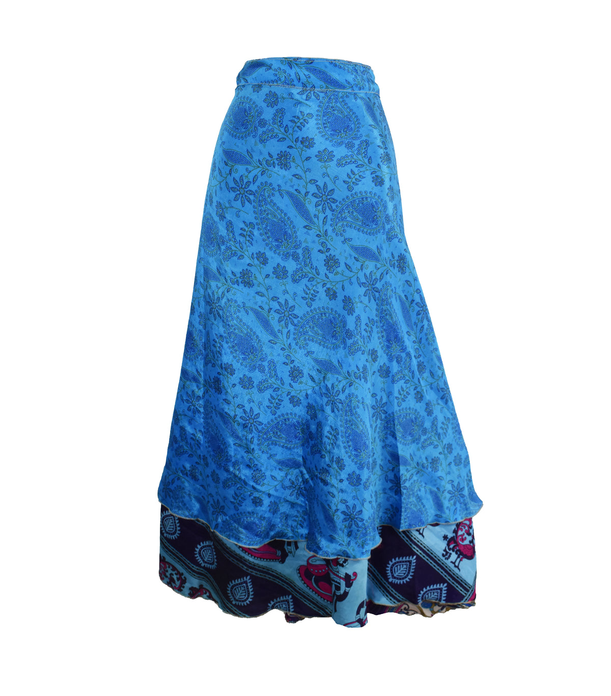 Sari Silk Wrap Skirt 2XL 70"