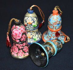 Set of 4 Large Fair Trade Hand-Painted Christmas Hanging Bells