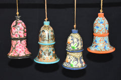 Set of 4 Large Fair Trade Hand-Painted Christmas Hanging Bells