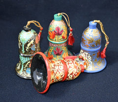 Set of 4 Large Fair Trade Hand-Painted Christmas Hanging Bells