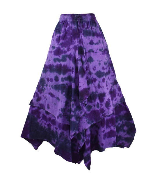 Tie Dye Pixie Hem Skirt