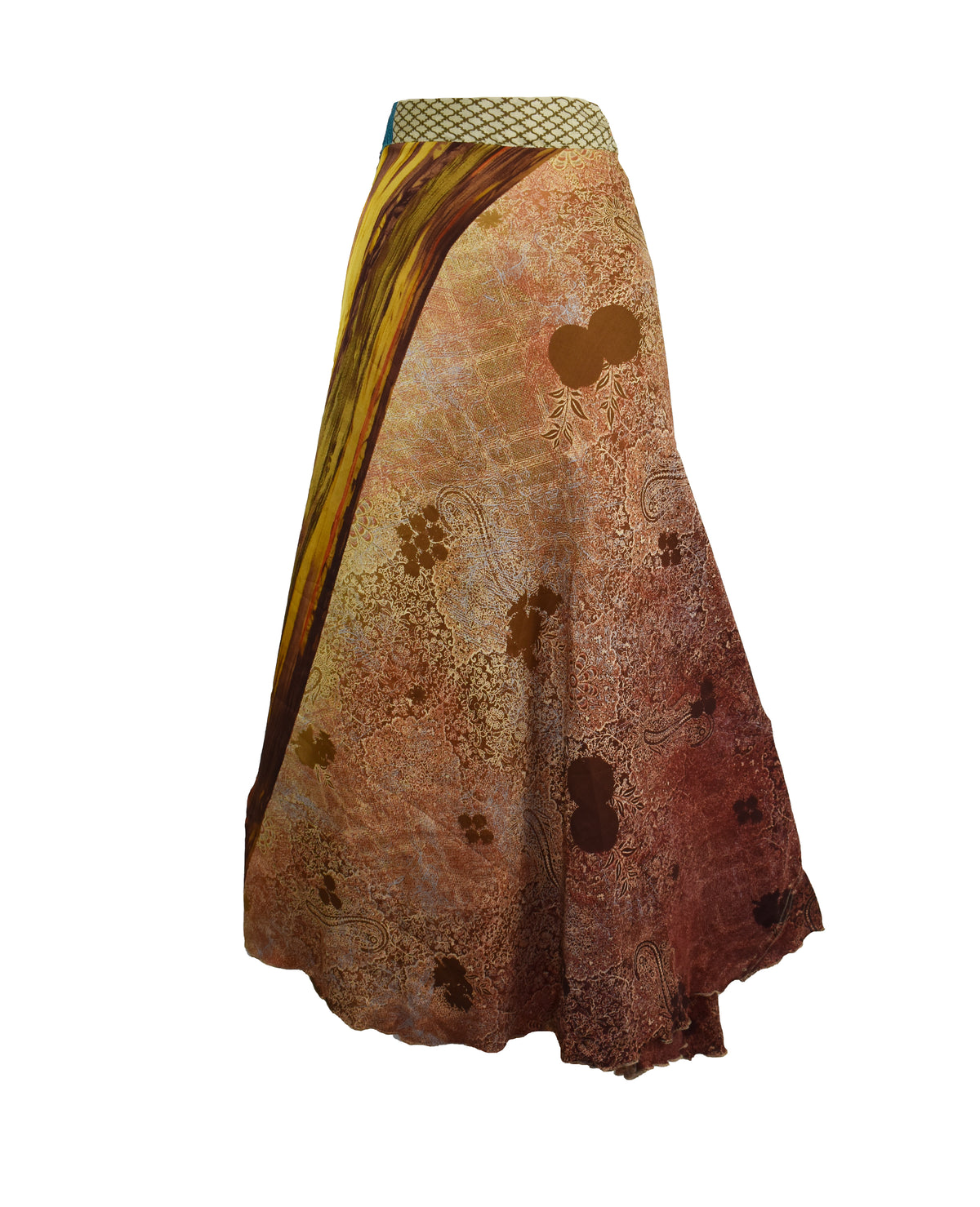 Sari Silk Wrap Skirt 2XL 70"