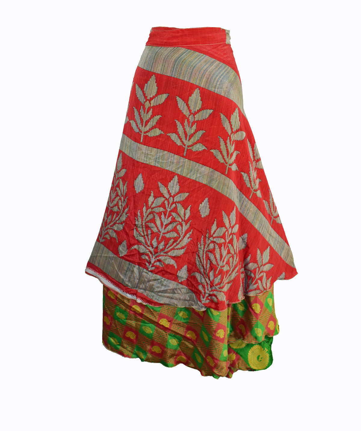 Sari Silk Wrap Skirt 2XL 70"