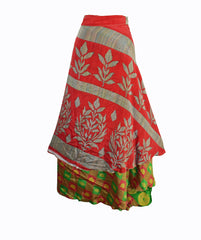 Sari Silk Wrap Skirt 2XL 70"