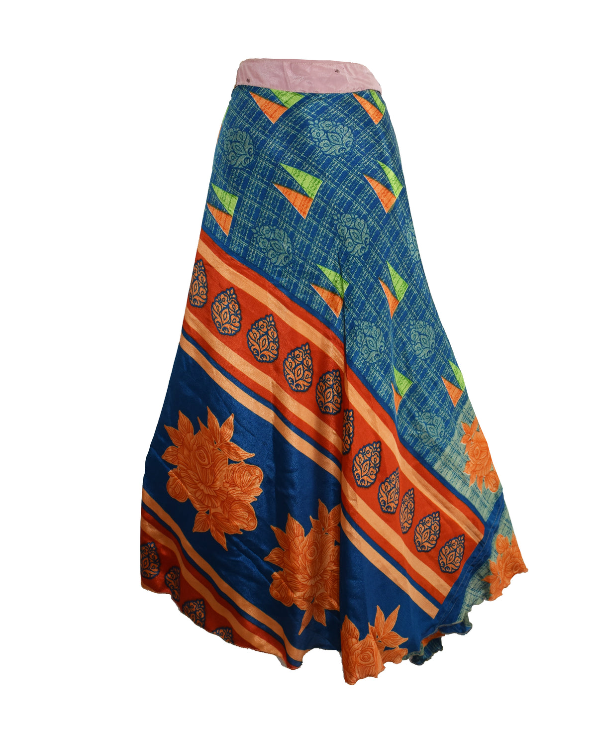 Sari Silk Wrap Skirt 2XL 70"