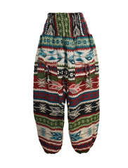 Acrylic Fleece Arrow Pattern Harem Trousers