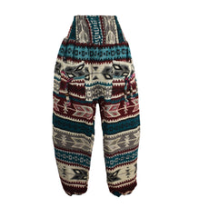 Acrylic Fleece Arrow Pattern Harem Trousers