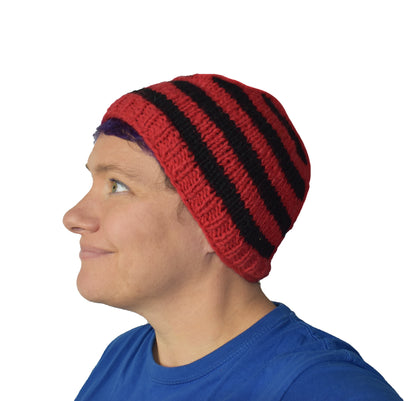 Knitted Wool Lined Beanie Hat