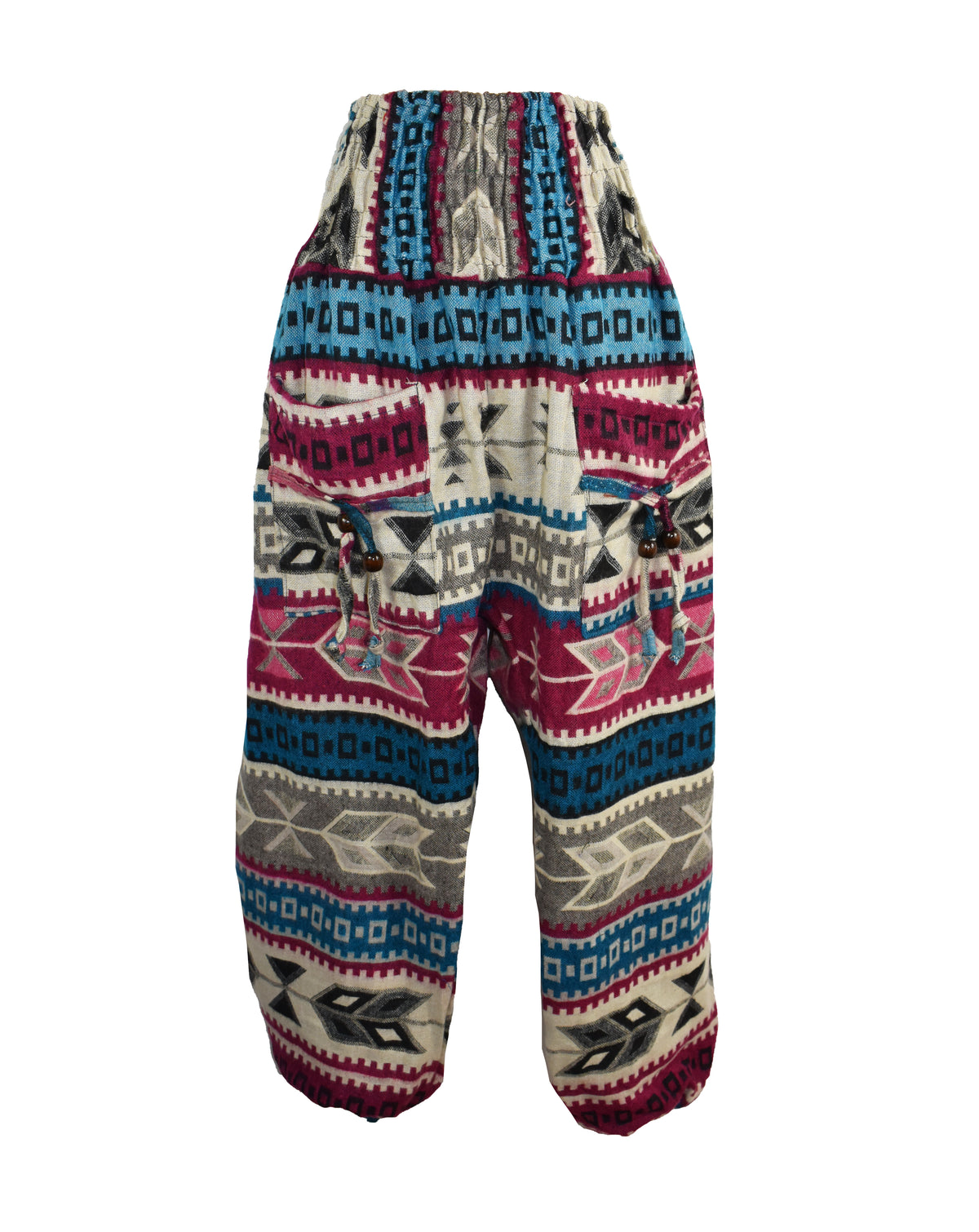 Acrylic Fleece Arrow Pattern Harem Trousers