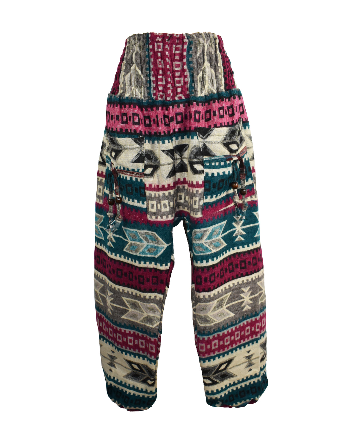 Acrylic Fleece Arrow Pattern Harem Trousers