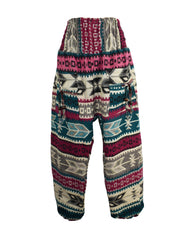 Acrylic Fleece Arrow Pattern Harem Trousers