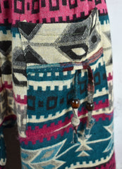 Acrylic Fleece Arrow Pattern Harem Trousers