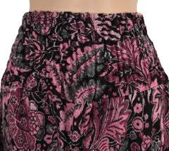 Floral Acrylic Fleece Harem Trousers