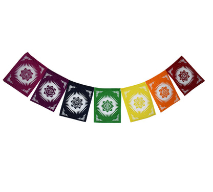 7 Rainbow Chakra Hanging Flags