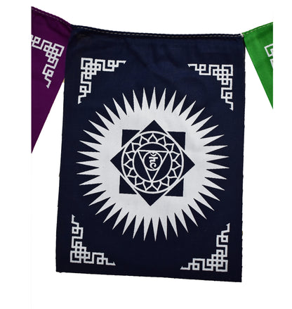 7 Rainbow Chakra Hanging Flags