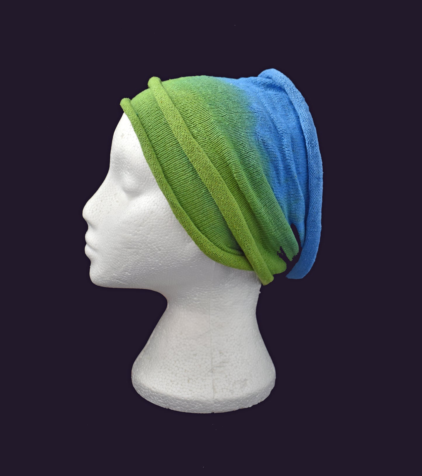 Long Double Tie Dye Cotton Hair Band