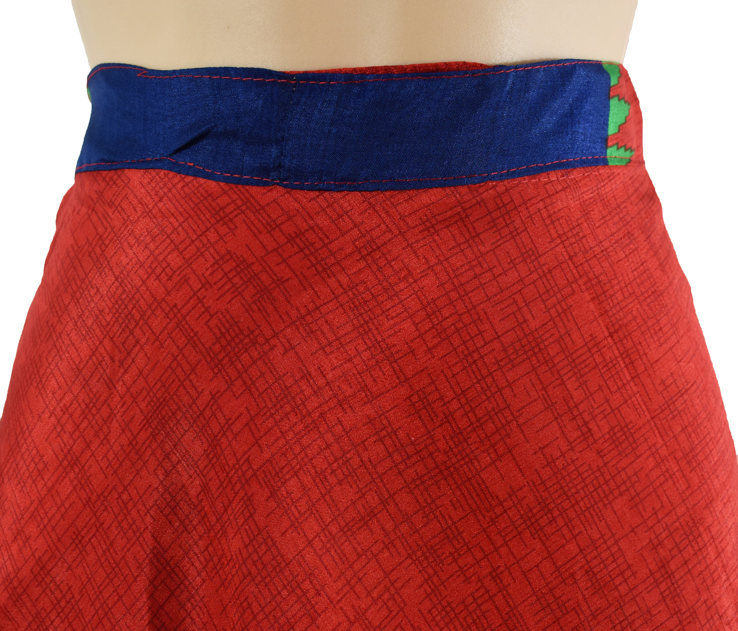 Sari Silk Wrap Skirt M 48"