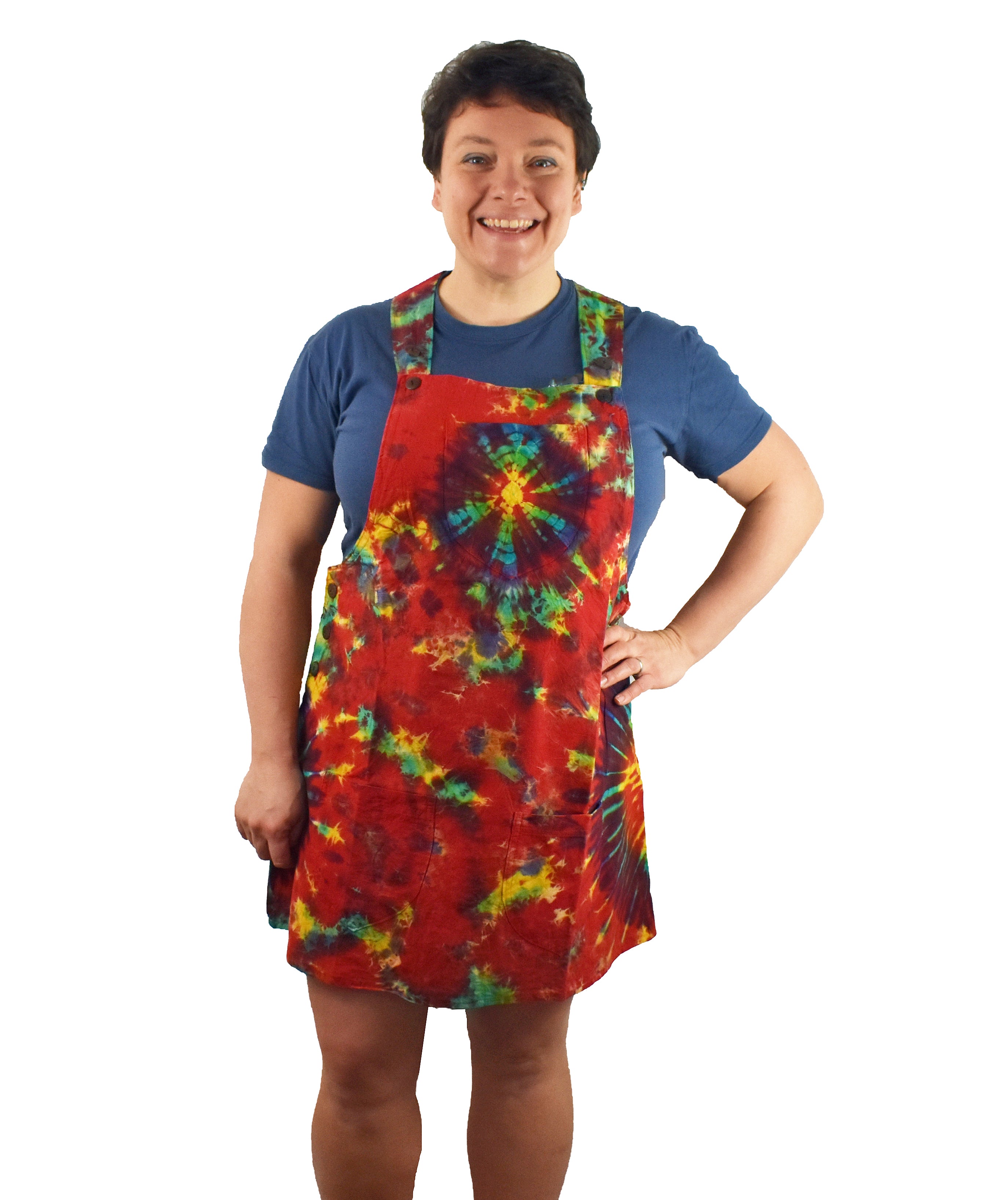 Tie Dye Pinafore Dress