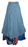 Sari Silk Wrap Skirt M 46"