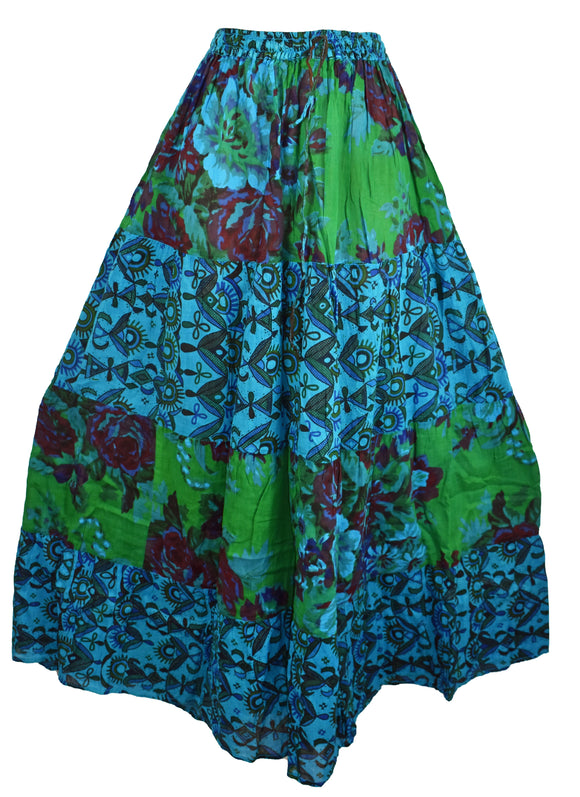 Floral Patchwork Summer Skirt