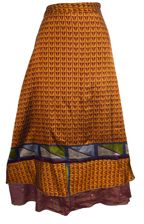 Sari Silk Wrap Skirt 2XL 70