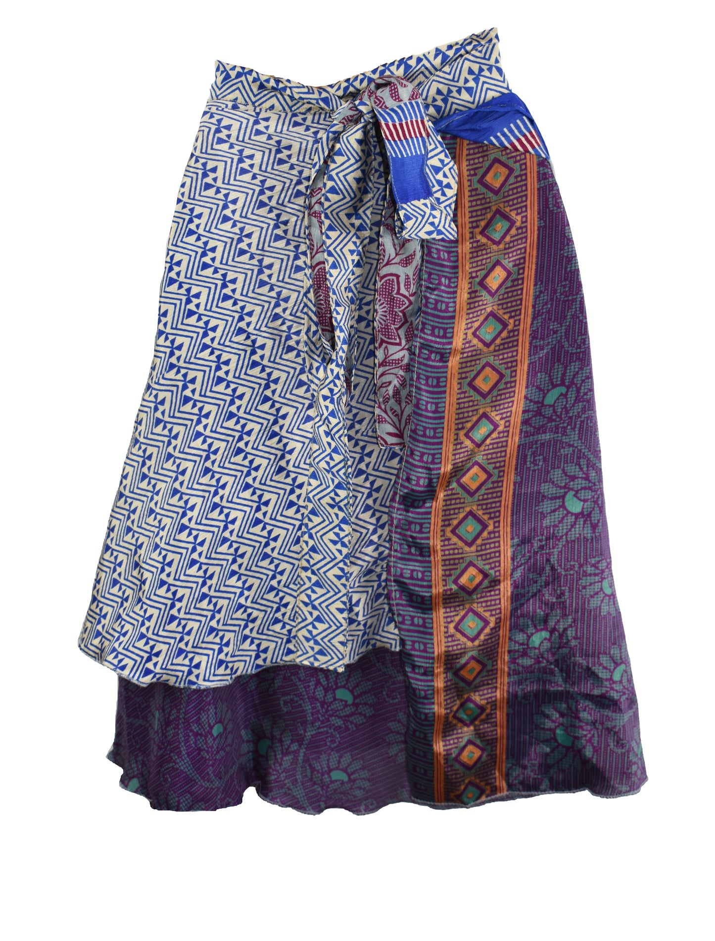 Knee Length Sari Wrap Skirt XL 60"