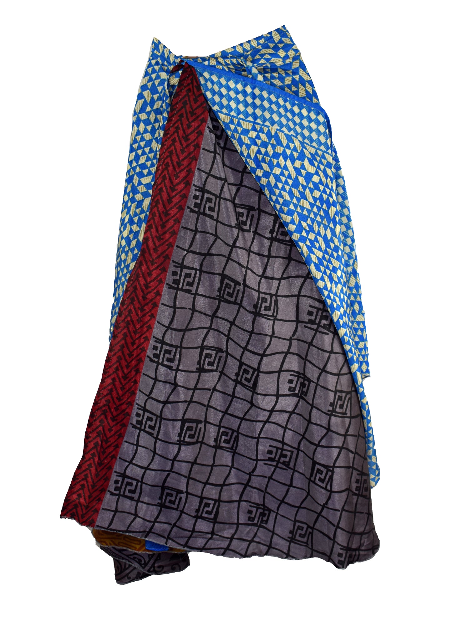 Sari Silk Wrap Skirt XL 66"