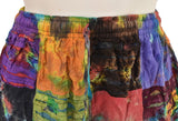 Patchwork Razor Cut Tie Dye Cargo Shorts