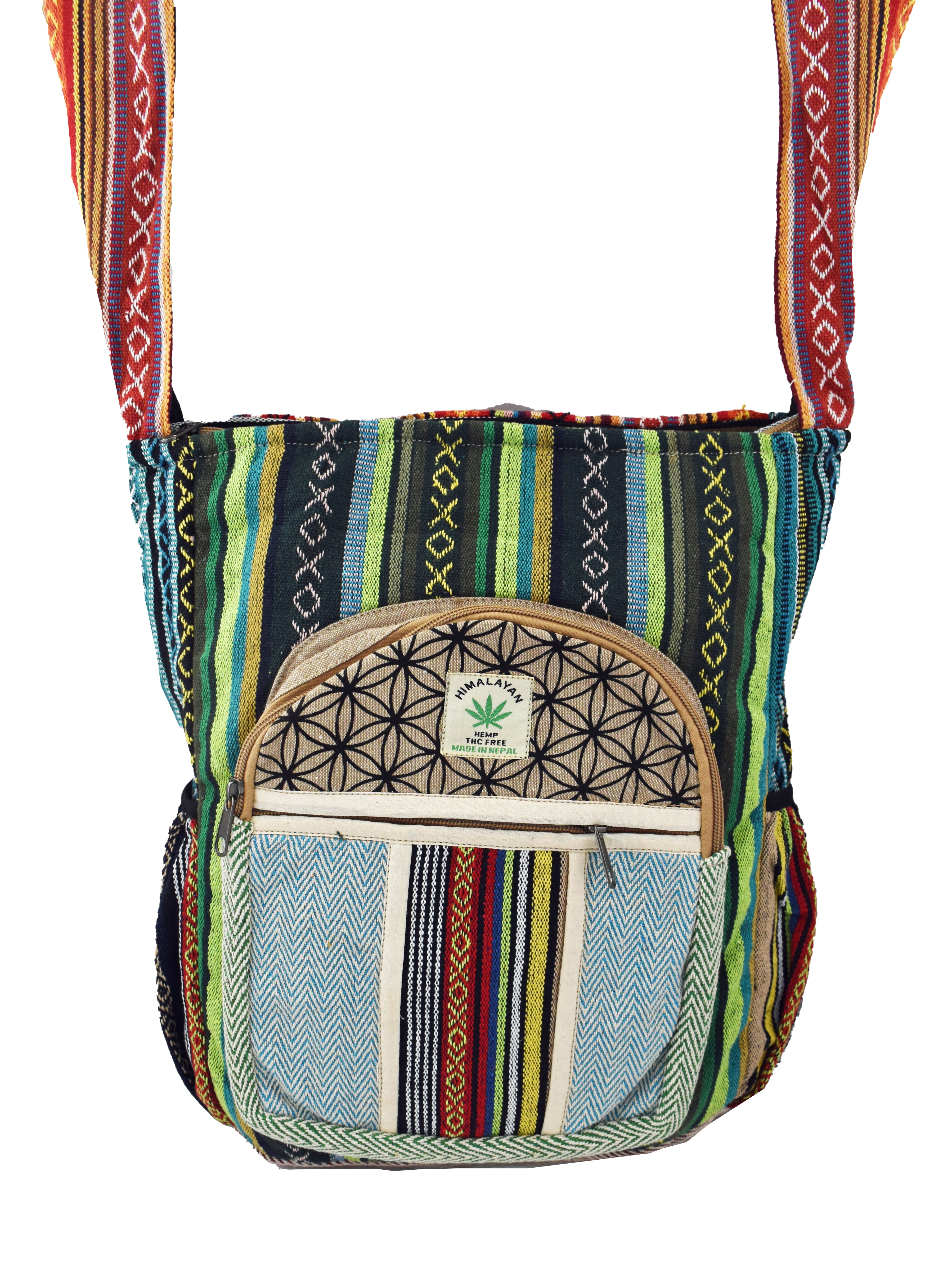 Guru-Shop Sadhu Bag, Shoulder Bag, Block Printing Hippie Shoulder Bag -  Red/White, Unisex Adults, Cotton, Sadhu Bags, Hippie Bags, brown/yellow. :  Amazon.nl: Fashion
