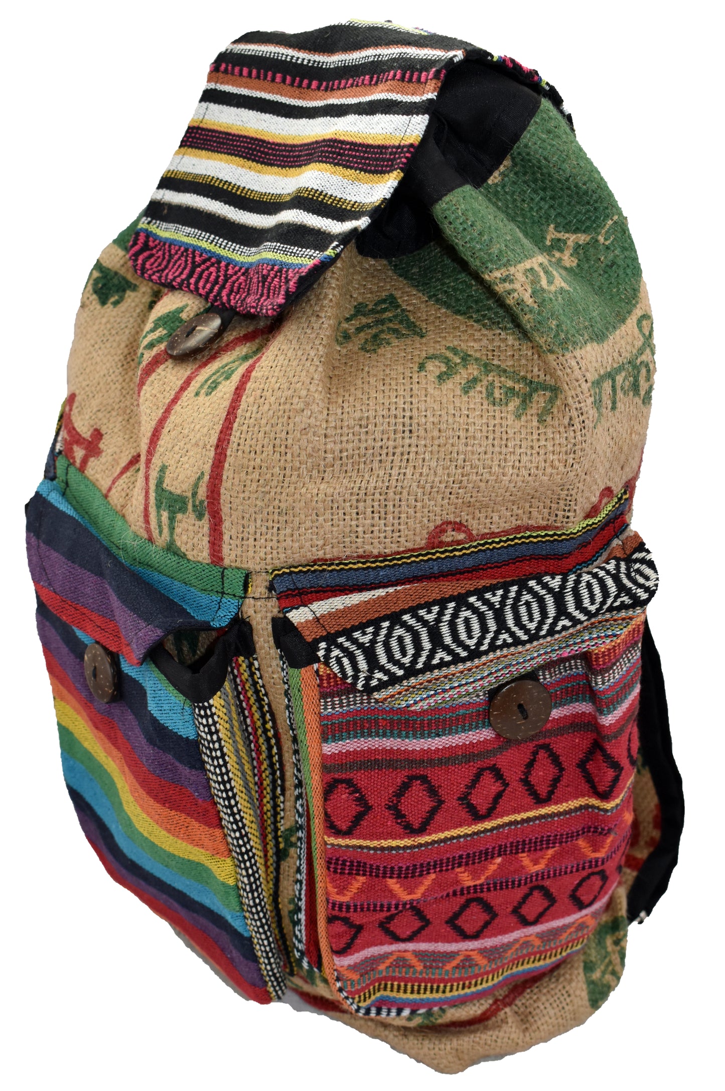 Woven Cotton Rice Sack Back Pack