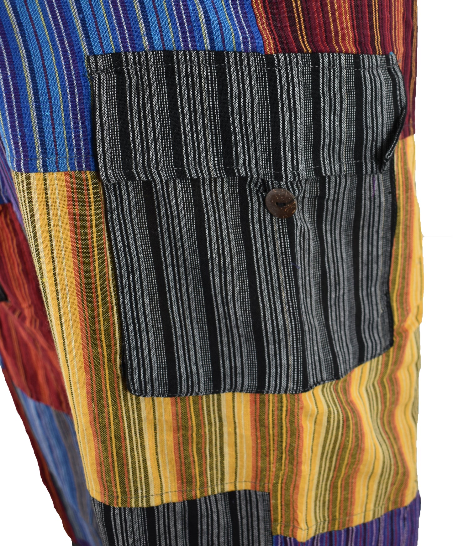 Striped Patchwork Cargo Trousers