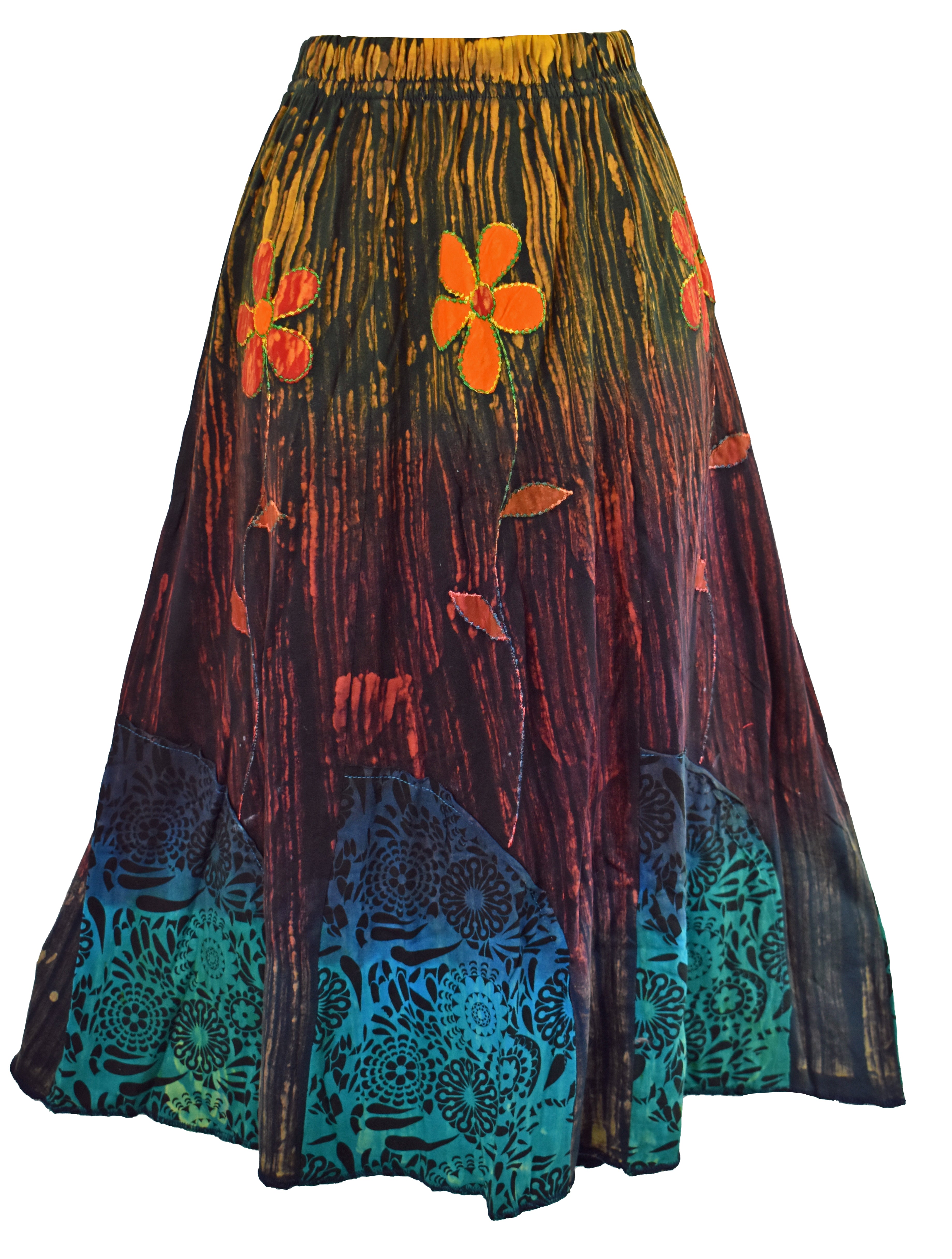 Rainbow embroidered skirt hotsell