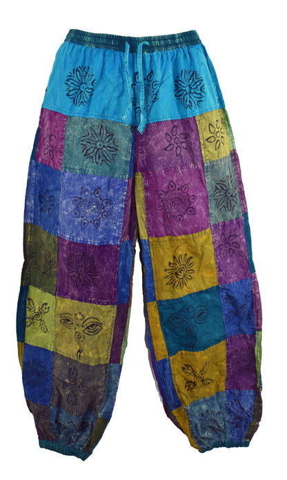 Printed Patchwork Trousers