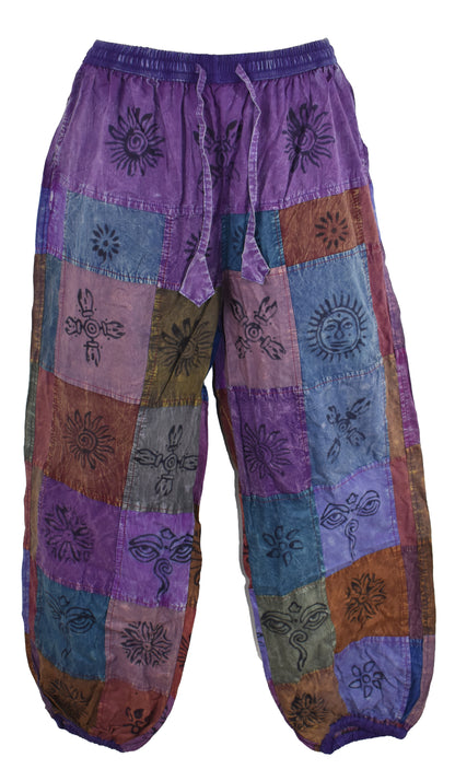 Printed Patchwork Trousers