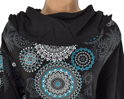 Cowl Neck Hooded Top XS