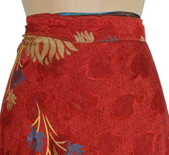 Sari Silk Wrap Skirt M 48"
