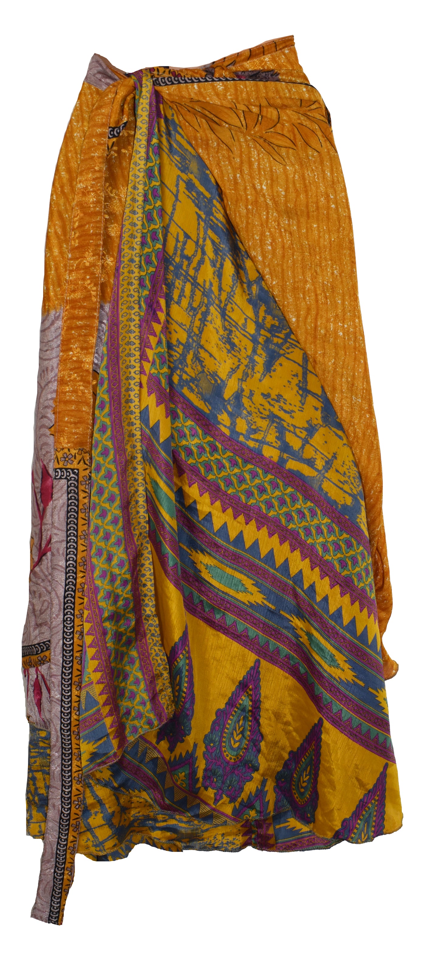 Sari Silk Wrap Skirt 2XL 70"