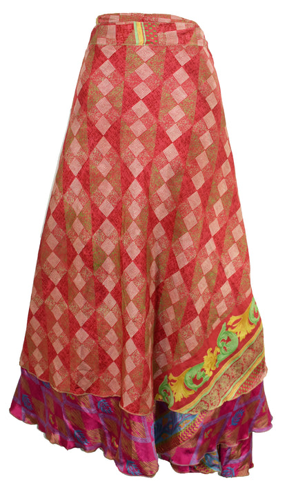 Sari Silk Wrap Skirt 2XL 70"
