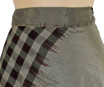 Knee Length Sari Wrap Skirt XL 60"