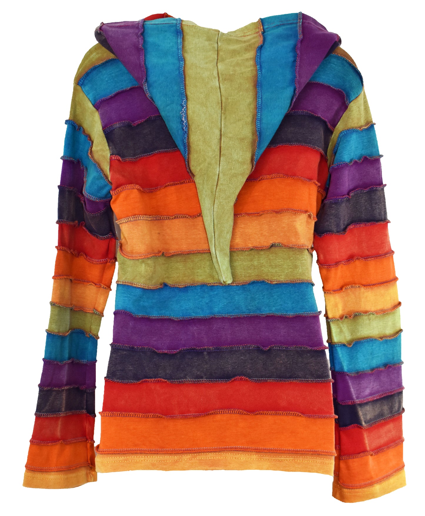 Rainbow Striped Zip Hoody