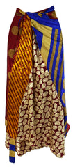 Sari Silk Wrap Skirt M 48"