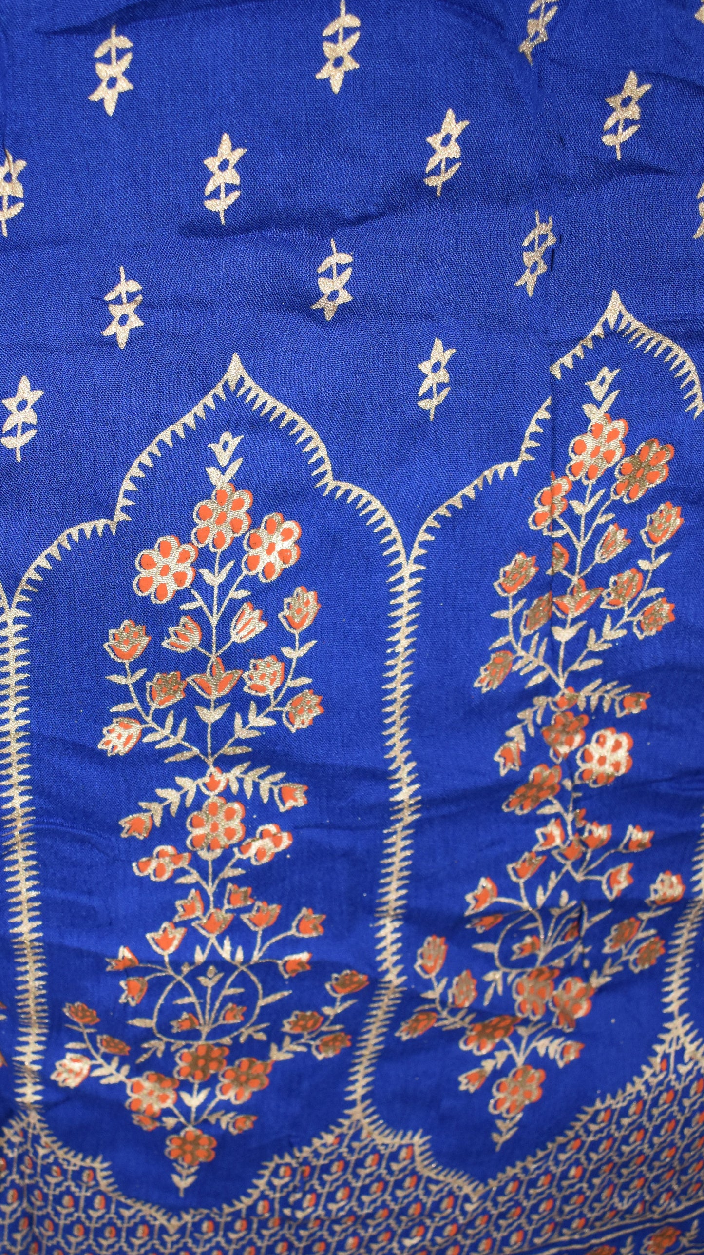 Gold Printed Rayon Indian Skirt