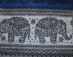 Elephant Pattern Fleece Blanket Shawl