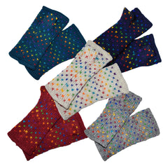 Dotty Wool Fleece Lined Wrist Warmer