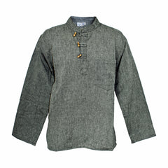 Plain Cotton Collarless Shirt