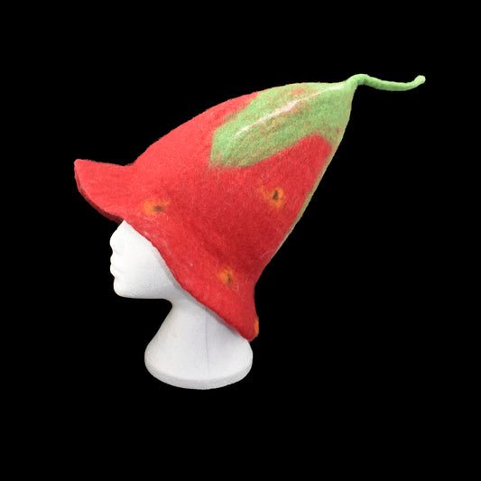 Strawberry Cone Felt Hat